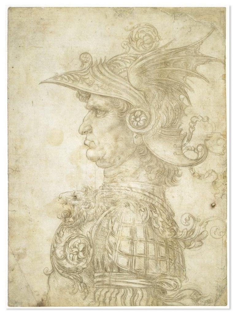 A silverpoint drawing by Leonardo da Vinci.