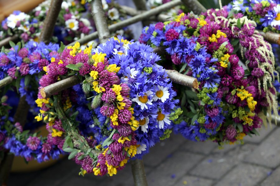 wreaths made of flowers