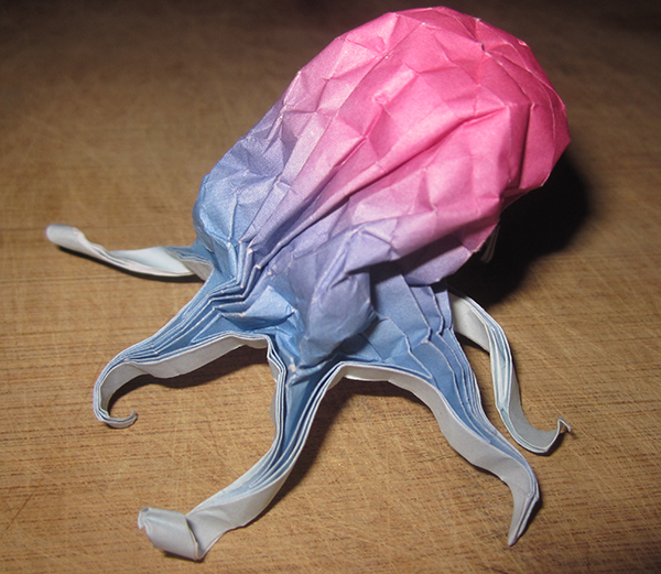 An octopus made of paper