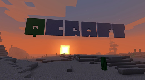 A screenshot from qCraft, with the title shown in big blocky letters.