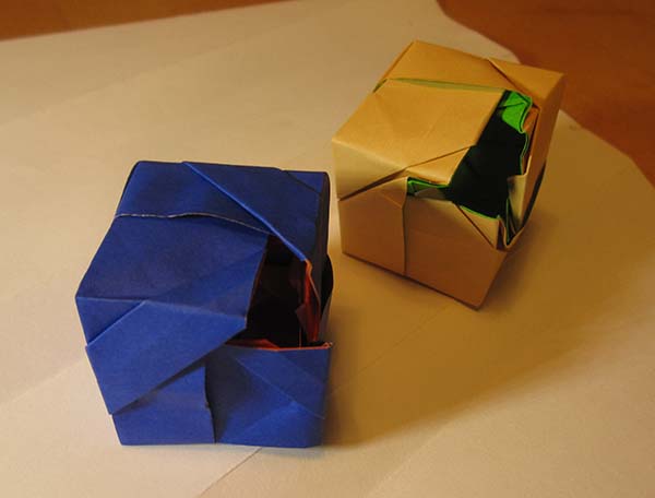 two toroidal cubes seen from the side