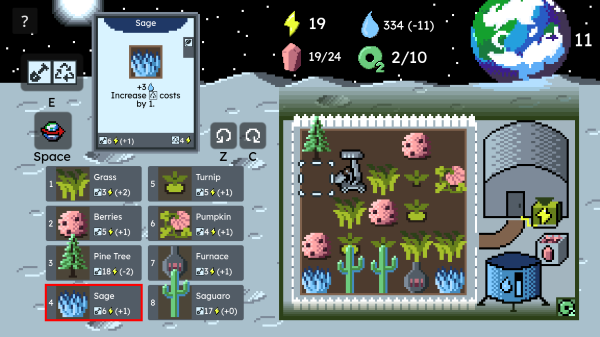 Screenshot of moon garden optimizer