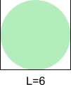 Solution where we draw three sides of a square outside the circle.