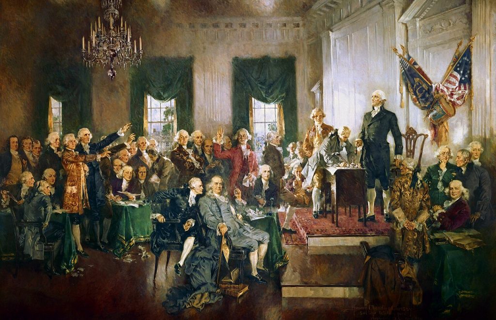 "Scene at the Signing of the Constitution of the United States" by Howard Chandler Christy