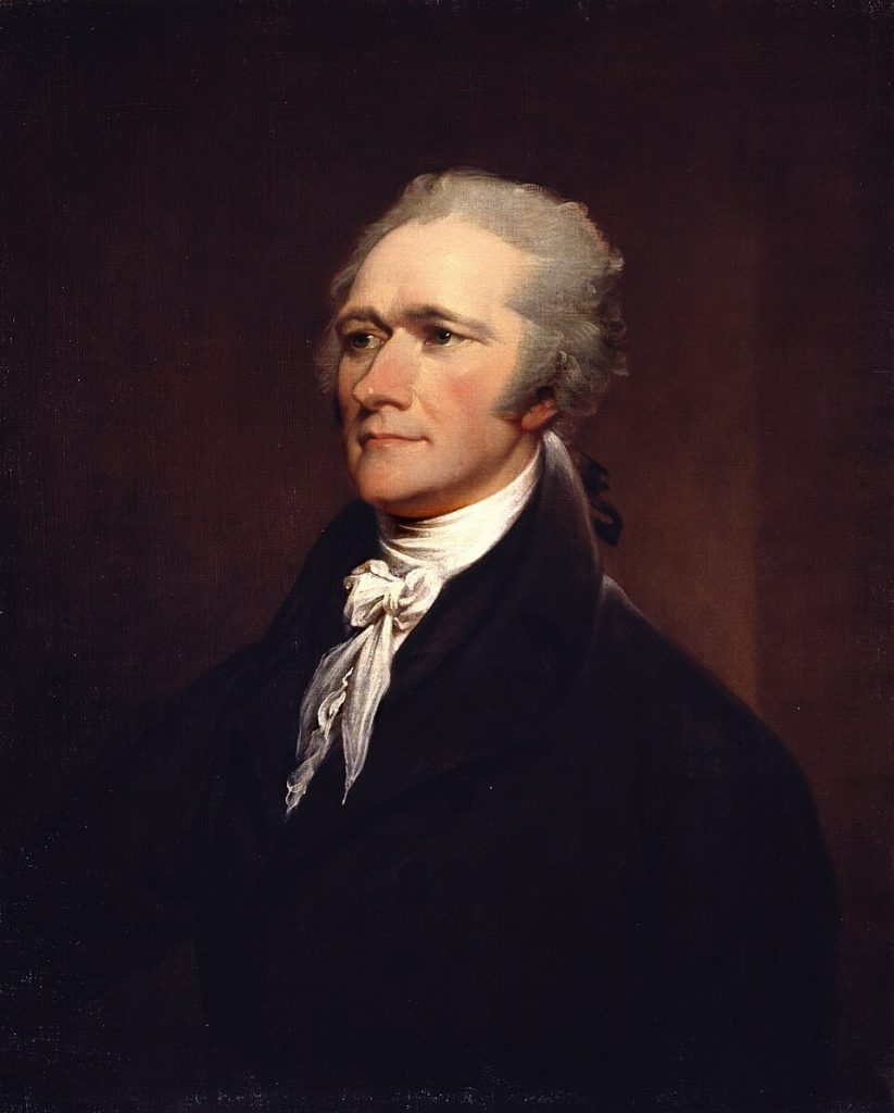 A portrait of Alexander Hamilton