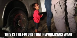 That photo of a child crying as her mother is arrested, captioned "This is the future that Republicans want."