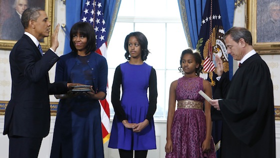 Inaugural Swearing In Obama