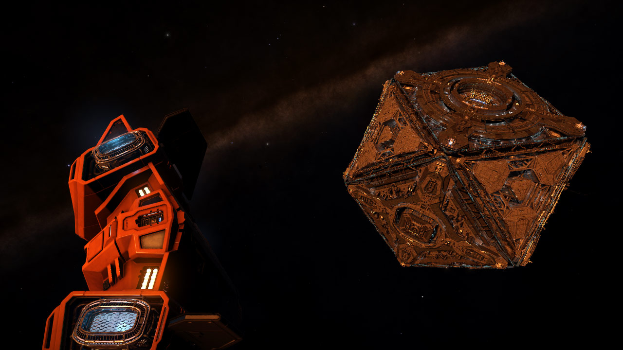 Approaching a station in M/V Longshot, CMDR Badger commanding