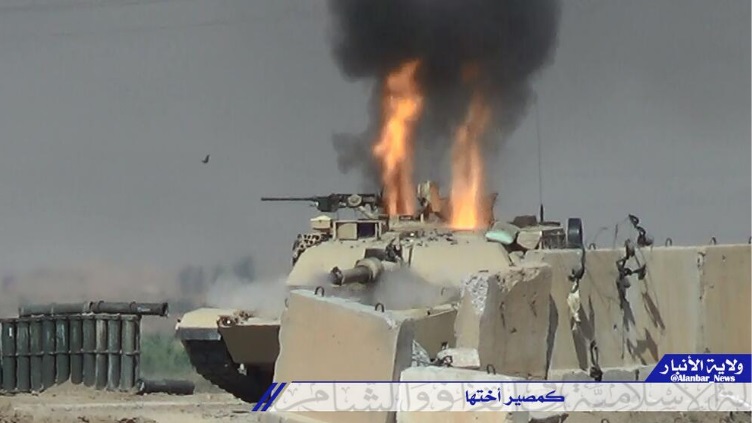 ISIL posted image of a brewed up Abrams