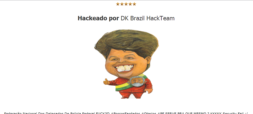 Hacked Website of Brazilian National Police