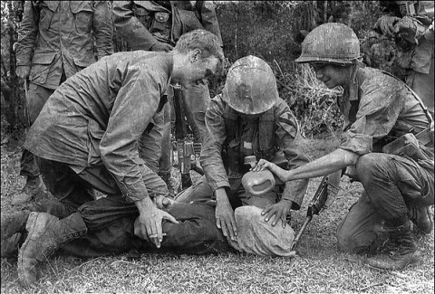 US invasion forces water torturing a suspected Vietnamese insurgent