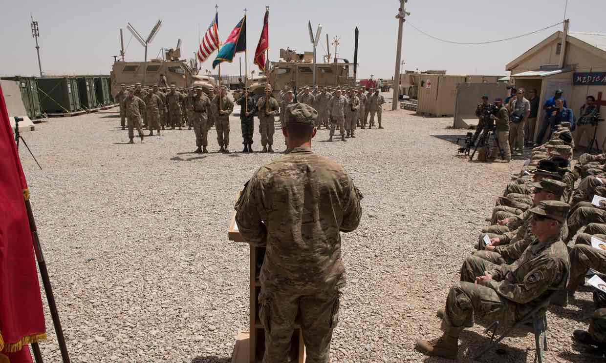 Flag Raising at Camp Bastion