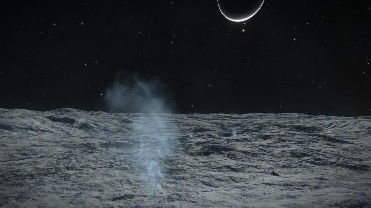 Fumaroles on Enceladus