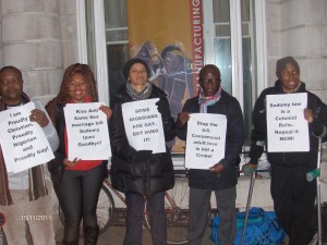 Nigerian LGBTI In Diaspora Against Anti-Same Laws. Protest Londo 006 - Copy